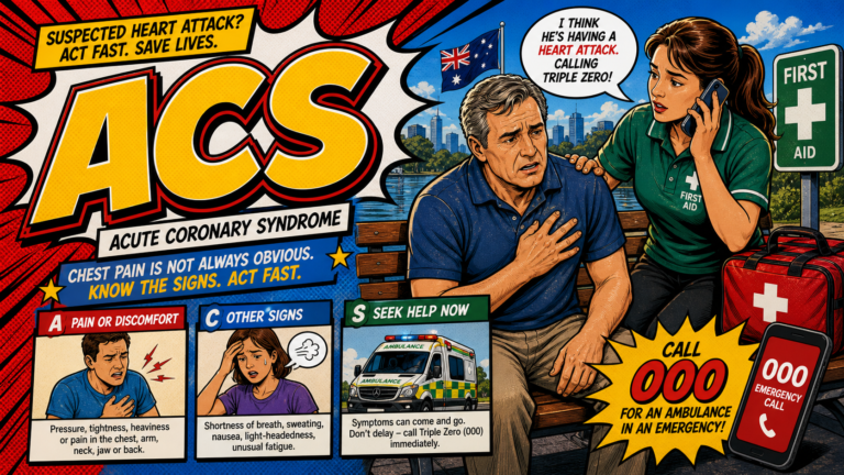 ACS first aid acronym visual guide