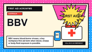BBV first aid acronym visual guide