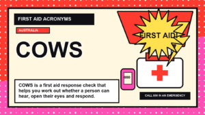 COWS first aid acronym visual guide