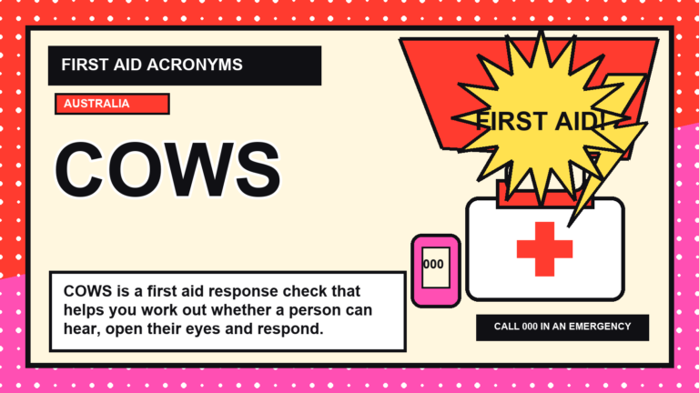 COWS first aid acronym visual guide
