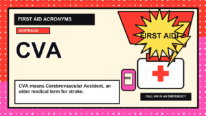 CVA first aid acronym visual guide