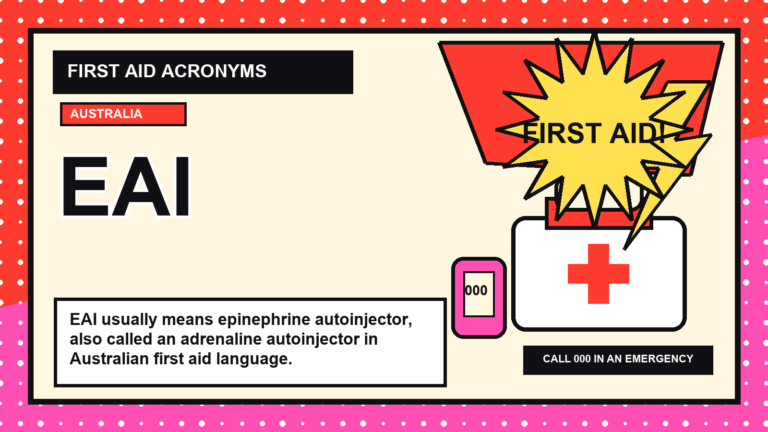 EAI first aid acronym visual guide