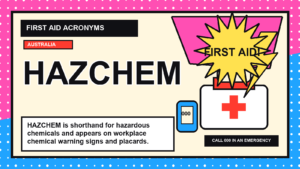 HAZCHEM first aid acronym visual guide