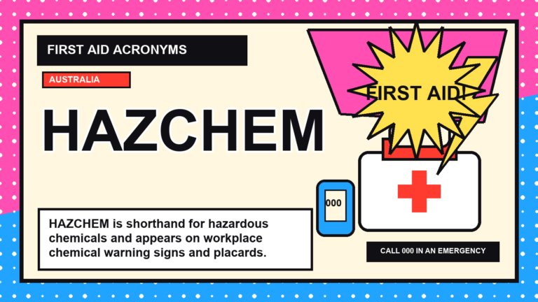 HAZCHEM first aid acronym visual guide