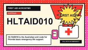 HLTAID010 first aid acronym visual guide