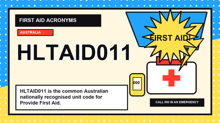 HLTAID011 first aid acronym visual guide