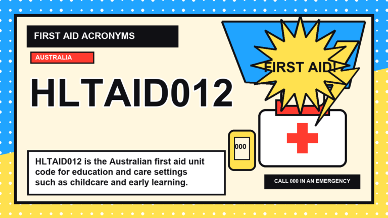 HLTAID012 first aid acronym visual guide