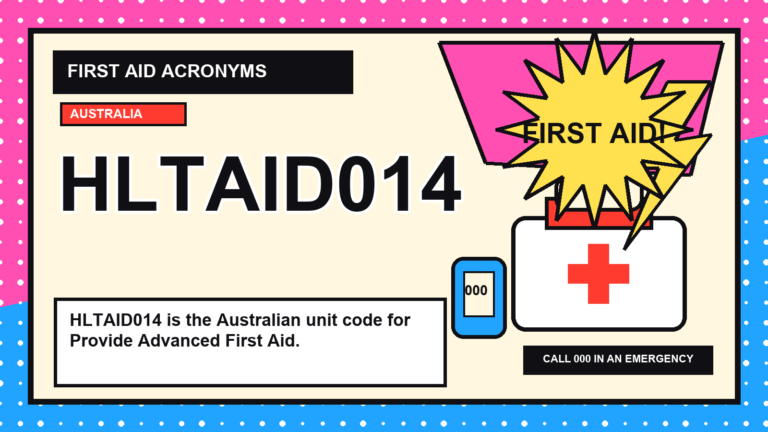 HLTAID014 first aid acronym visual guide