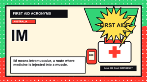 IM first aid acronym visual guide