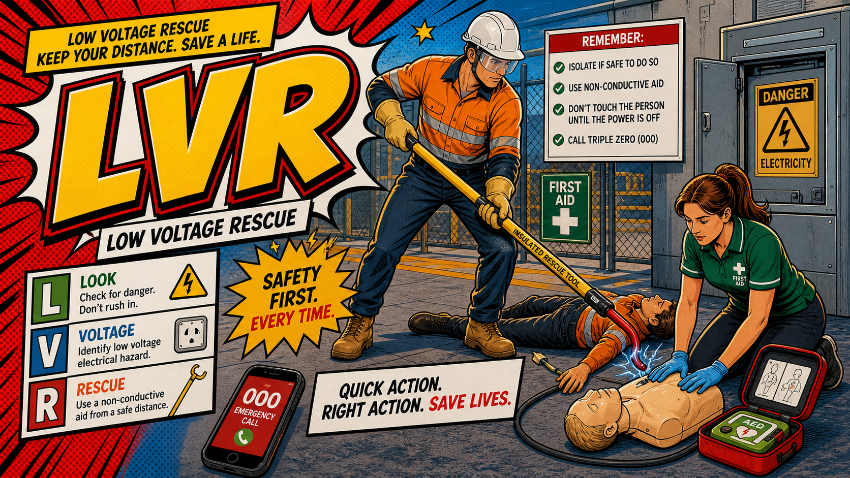 LVR first aid acronym visual guide