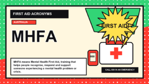 MHFA first aid acronym visual guide