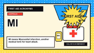 MI first aid acronym visual guide