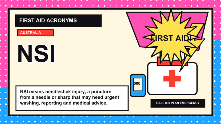 NSI first aid acronym visual guide