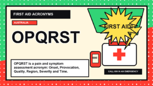 OPQRST first aid acronym visual guide