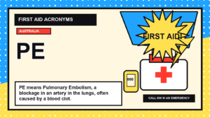 PE first aid acronym visual guide