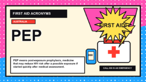 PEP first aid acronym visual guide