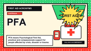 PFA first aid acronym visual guide