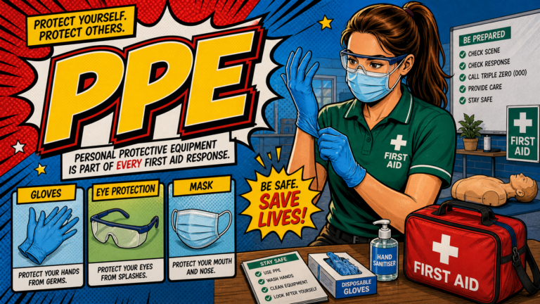 PPE first aid acronym visual guide