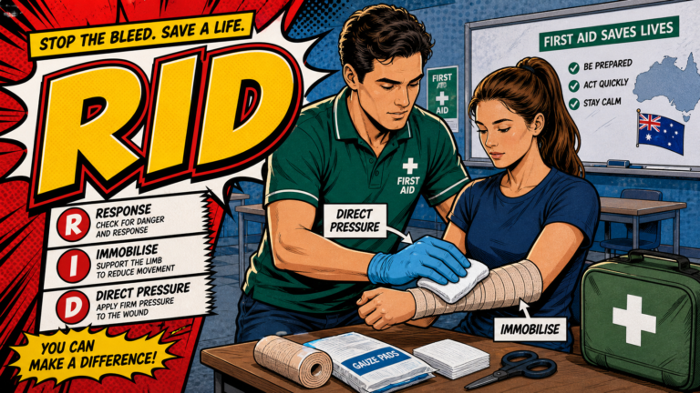 RID first aid acronym visual guide