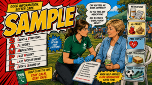 SAMPLE first aid acronym visual guide