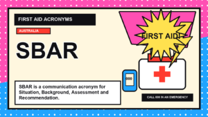 SBAR first aid acronym visual guide