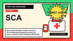 SCA first aid acronym visual guide