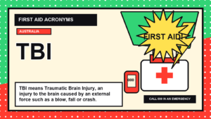 TBI first aid acronym visual guide