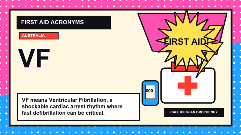 VF first aid acronym visual guide