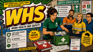 WHS first aid acronym visual guide