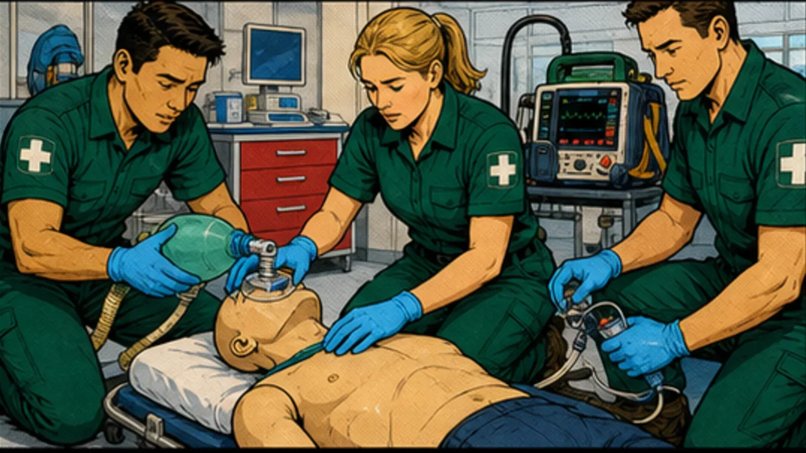 ALS first aid acronym visual guide